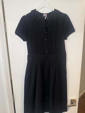 Vintage Missoni Black Knit Polo Midi Dress
